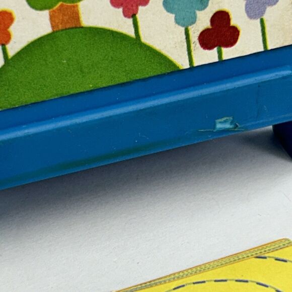 Vintage Fisher Price Little People Blue Nursery School Art Easel With Book - Picture 4 of 11